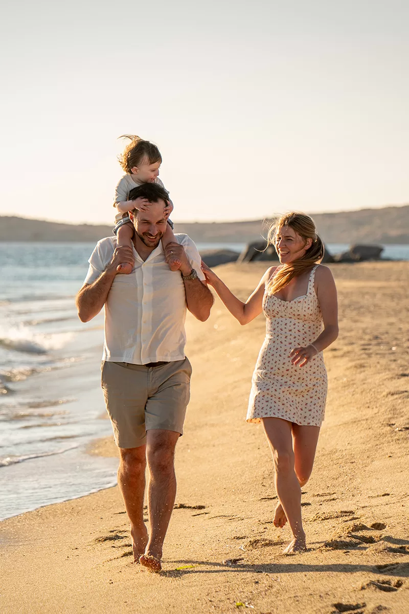 Beach family photography in naxos